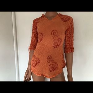 Orange Budhha Blouse